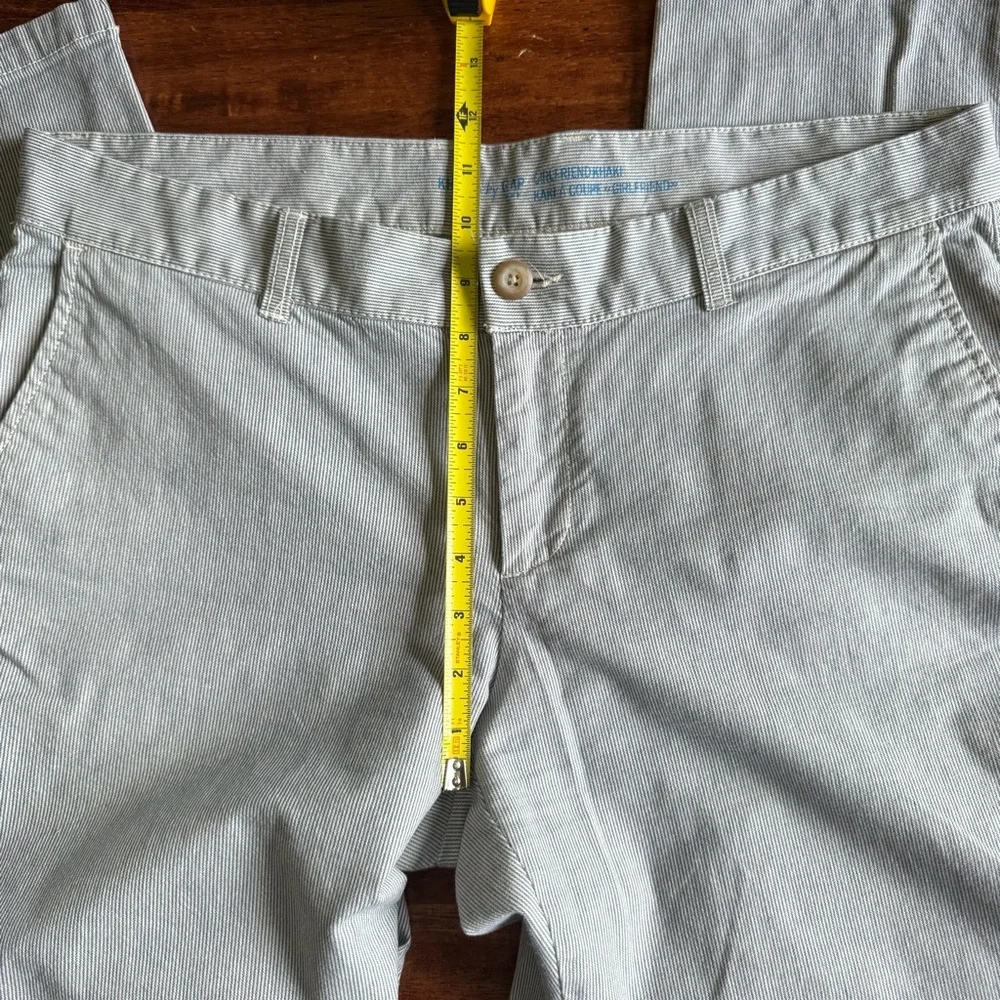 Women’s Striped Gap Girlfriend Khakis Size 10R - Picture 11 of 14